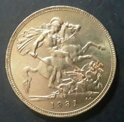 1931 SOUTH ARFICAN SOVEREIGN , 22ct AND 7,9g.