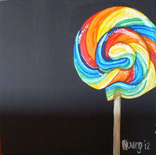 20% Festive Season Discount!-Four-colours Lollipop-SA Artist- unique blackboard background!!!