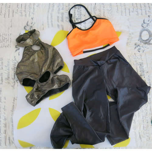 LOT girl's dance / acrobatics jazz pants  (8-10 yrs) and tops (3 pieces)