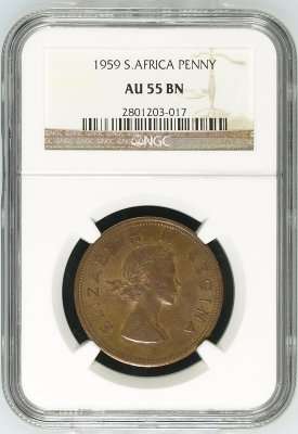1959 - 1 Penny - AU55BN - NGC grade