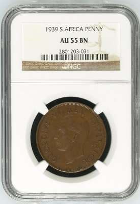 1939 - 1 Penny - AU55BN - NGC grade