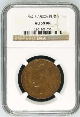 1942 - 1 Penny - AU58BN - NGC grade