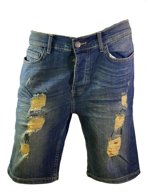 DENIM RIPPED SHORTS SET OF 2