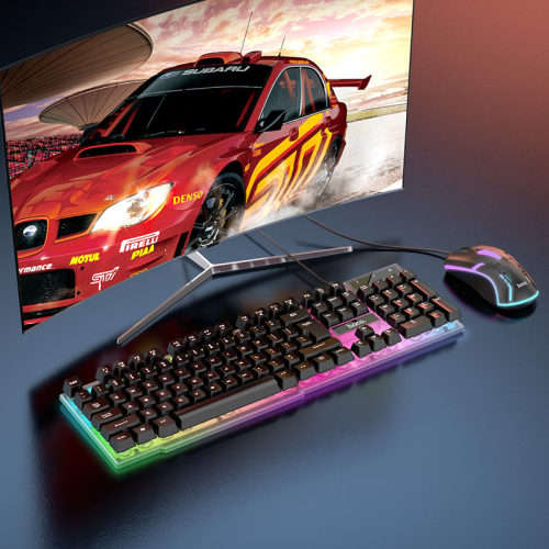 Hoco Gaming keyboard and mouse set with RGB lighting-GM11