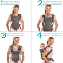 Infantino Flip 4-In-1 Convertible Face in + Face out Baby Carrier