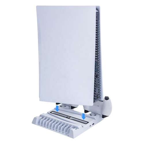 Dobe PS5 Multifunctional Cooling Stand + Dual Charging Ports + Game Slots