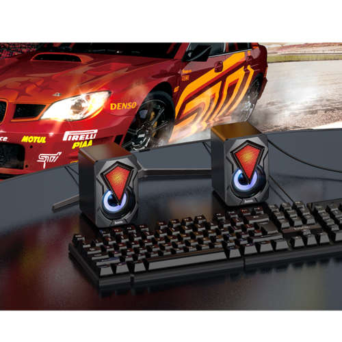 Hoco Mini Desktop RGB Backlit Game Glaring 3W Speakers-DS30-
