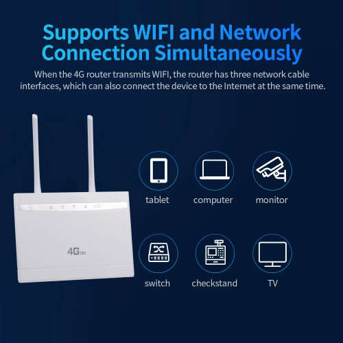 300MBPS 4G LTE WiFi Router With SIM Slot