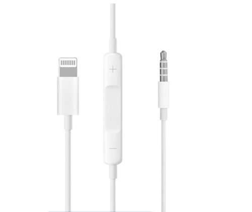 Lightning to 3.5mm AUX 1M Cable with Volume Control- High Quality- PACK OF 2