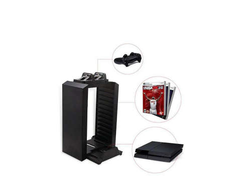 Multifunctional Storage Stand For PlayStation 4 - Black
