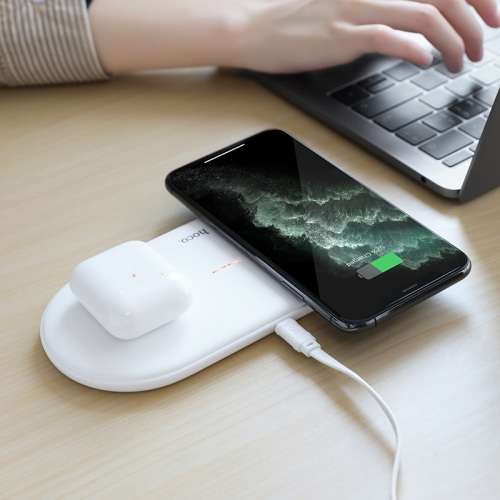 Hoco Wireless charger CW23 Dual power tabletop charging dock