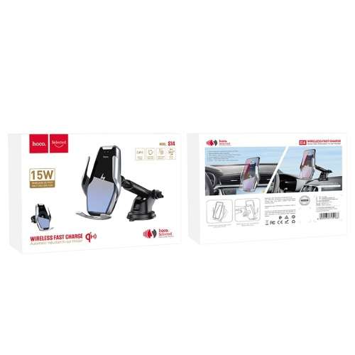 Hoco Wireless Fast Charger in Car Holder GG-S14