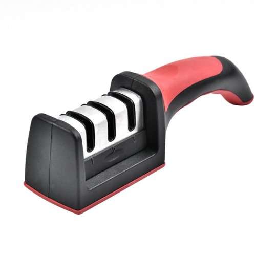 Manual Kitchen Knife Sharpening Tool - RED