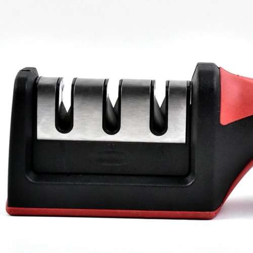 Manual Kitchen Knife Sharpening Tool - RED