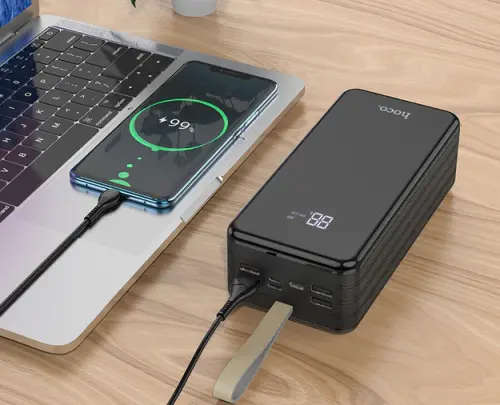 Hoco DB11 7 in 1 Super Capacity Power Bank - 50000mAh (Black)