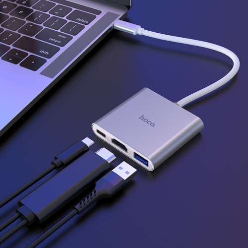 Hoco HB14 Type-C to USB3.0+HDMI+PD Adapter