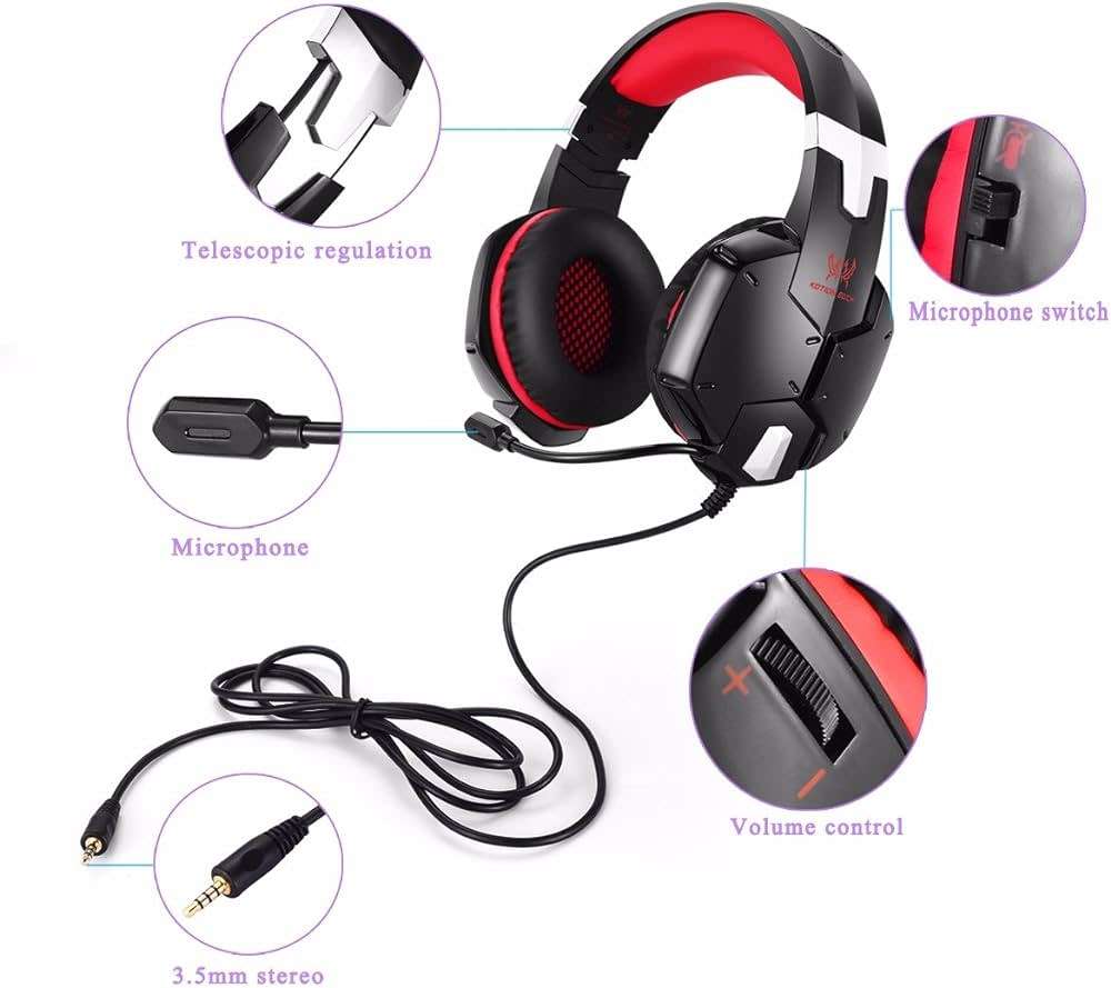 New KOTION EACH G1200 Gaming Headset 3.5mm Game Headphone Earphone HeadbanD