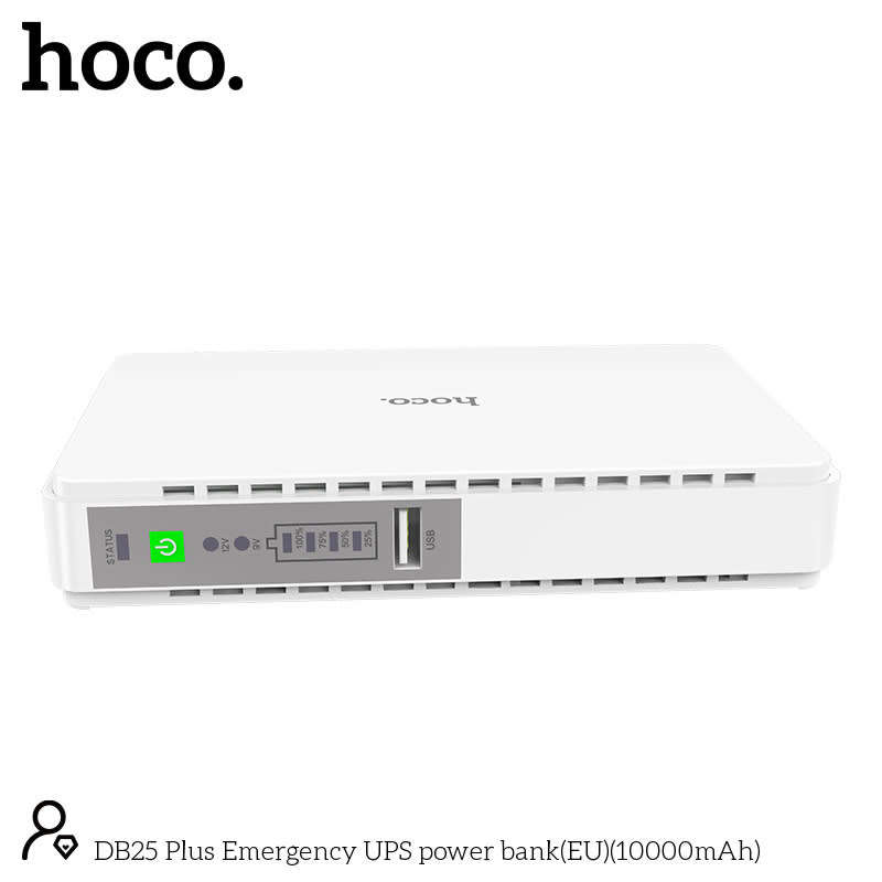 HOCO Smart Mini DC UPS & Powerbank 10000mAh -DB25 Plus