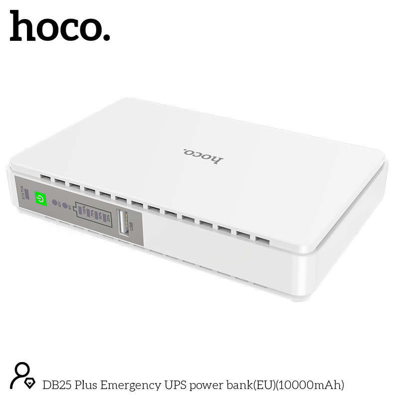 HOCO Smart Mini DC UPS & Powerbank 10000mAh -DB25 Plus