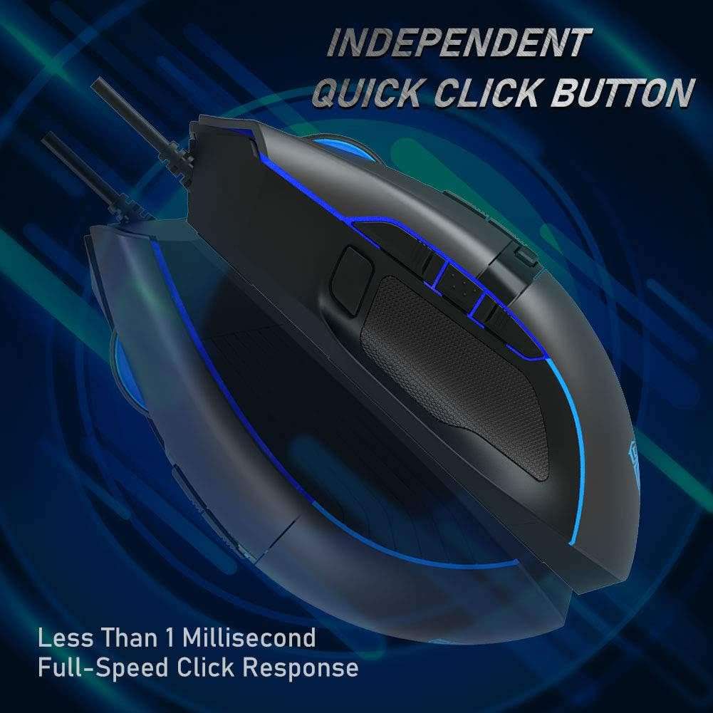 AULA F808 10 Button Gaming Mouse -RGB Backlit- DPI Adjustable