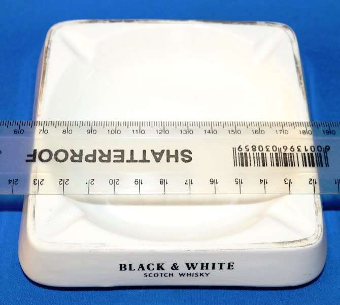 Black & White Scotch Whiskey ashtray
