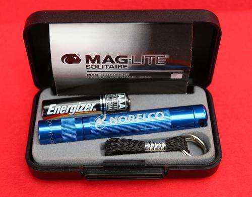 Blue Maglite Solitaire - with Norelco Logo