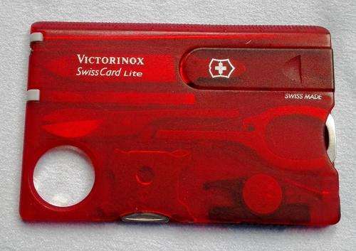 Victorinox Swisscard Lite, Translucent Red 0.7300.T