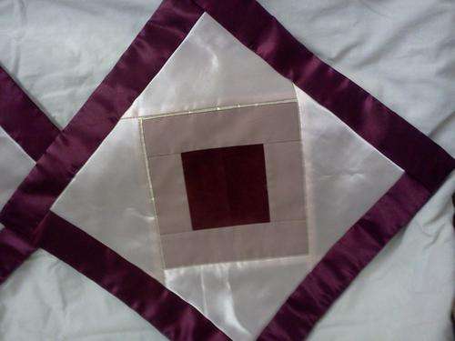 Maroon and Cream Cushion Slip Covers
