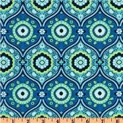 Amy Butler Lark Quilting Fabric (Treasure Box in blue) 0.5 yard - Rare OOP