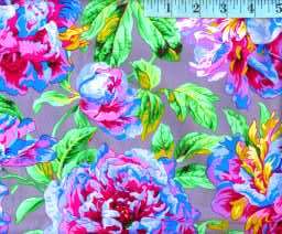 Philip Jacobs Quilting Fabric (PJ15 Blowsey in taupe) 0.5 yard - Rare OOP