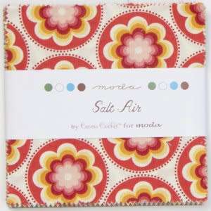 Moda Salt Air 3 x five inch pre-cut block Charm Packs plus 2.5 yards of matching quilting fabric