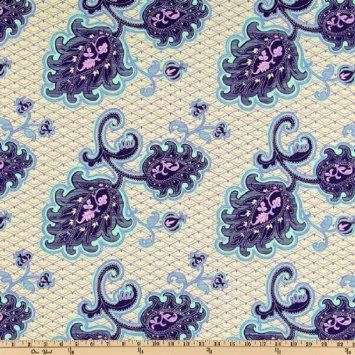 Amy Butler Love Quilting Fabric (Arabesque in Indigo) 1 yard - Rare OOP