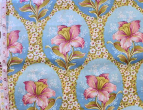 Amy Butler Ginger Bliss Quilting Fabric (Tropical Lilies in pink) 1 yard - Rare OOP