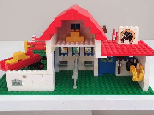 Vintage 1986 Legoland 6379 Horse Riding Stables Complete Used Lego Set