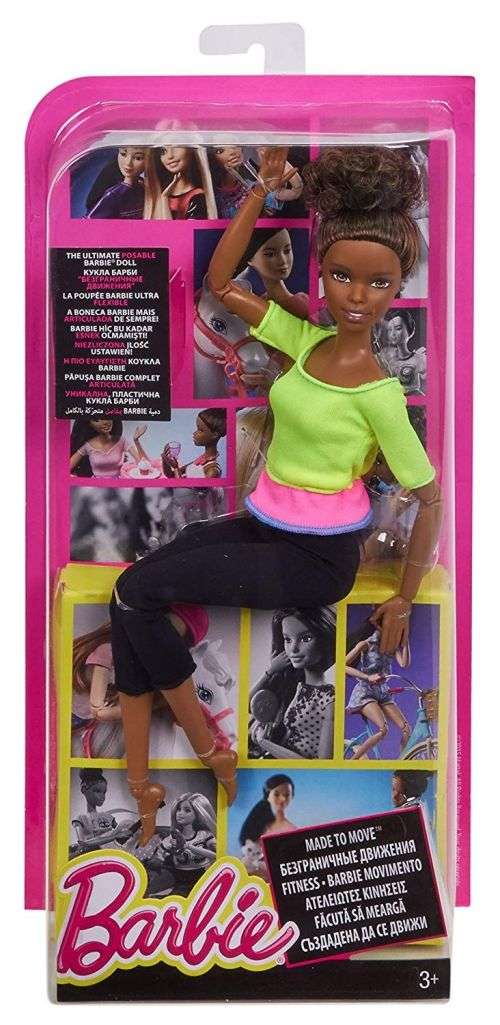 African Made to Move barbie doll in yoga outfit - new in box