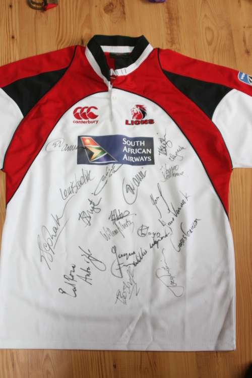Signed Lions Super Rugby jersey