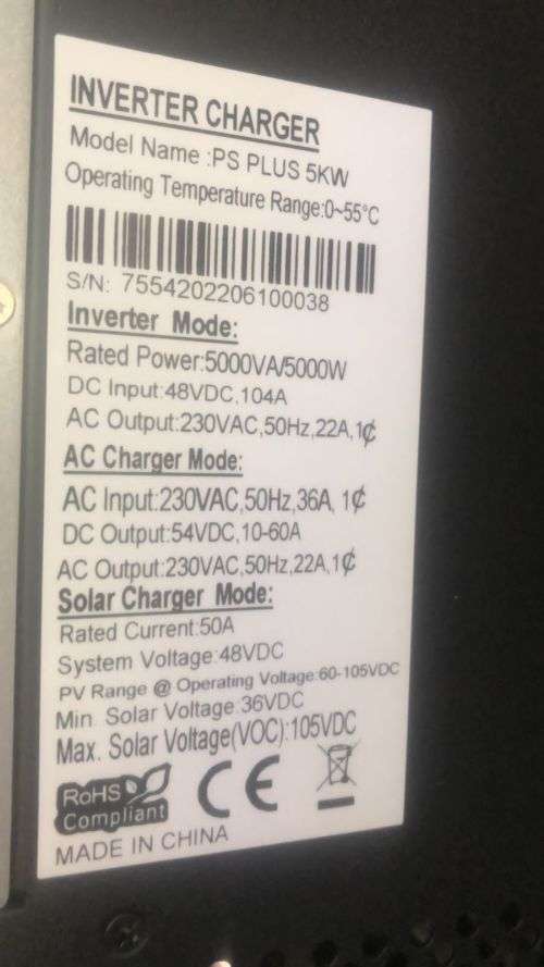 48v 5kva 5000w hybrid inverter MPPT