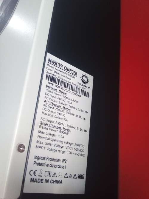 48v 5.5kva 5500w mppt hybrid inverter