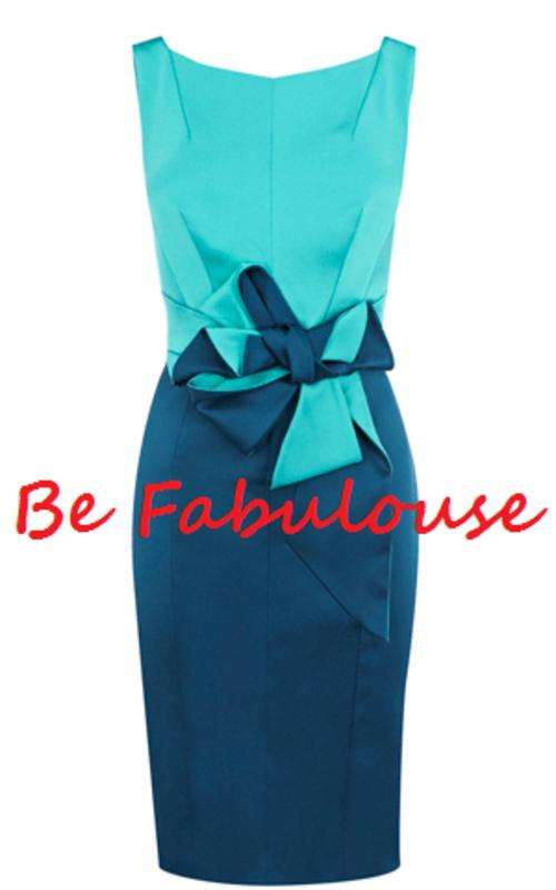 NEW COLLECTION READY made blue black bow pencil evening cocktail party dress size S M L