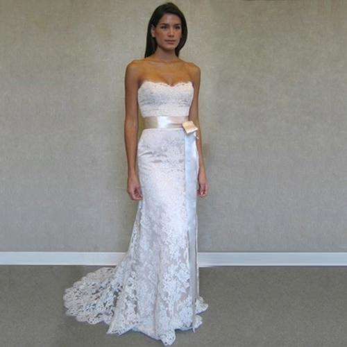 AFFORDABLE collection WHITE LACE off shoulder lace up back Wedding party dress SEXY !!!