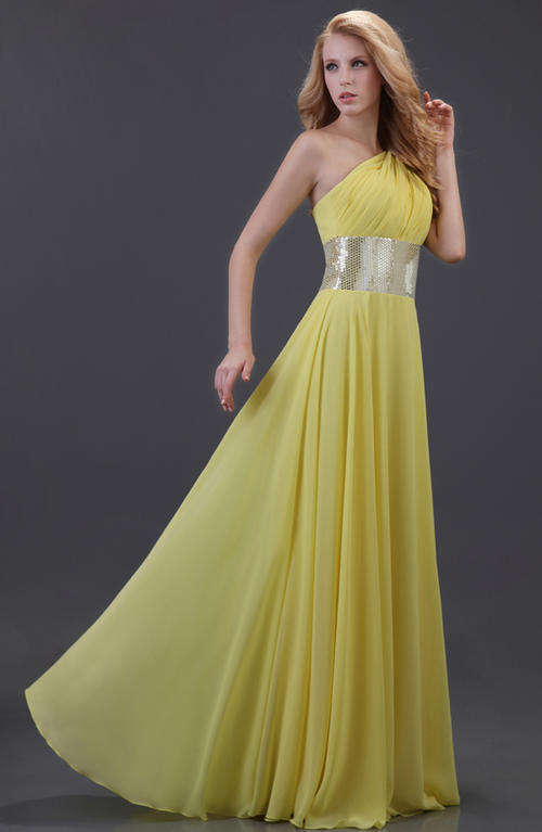 AFFORDABLE collection yellow one shoulder  lace up back  cocktale evening dress !!!