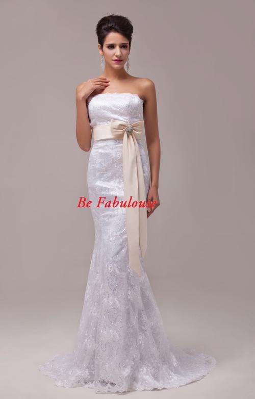 Beautiful lace White off shoulder lace up back watheau train belted wedding dress!!!