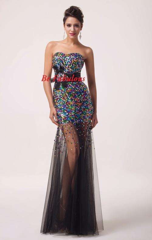 Gorgeous Sequin multicolour  Black  Thule Matric farewell evening dress!!!