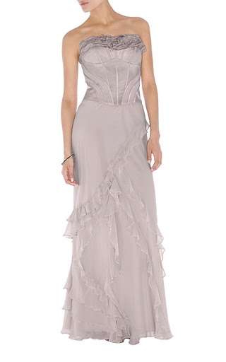 Beige / blue tub off shoulder MAXI evening formal cocktail dress size S M L