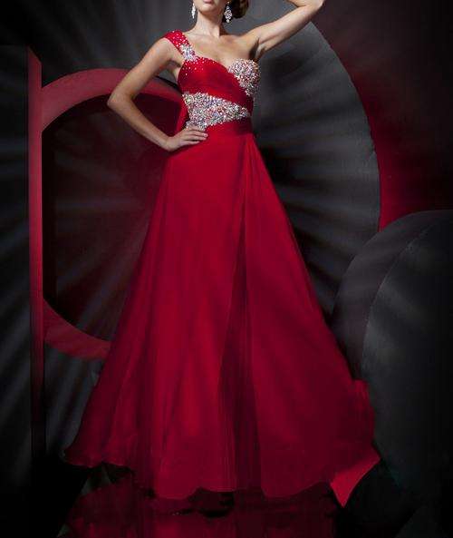NEW COLLECTION RED one shoulder studded Matric farewell evening beaded dress !!!