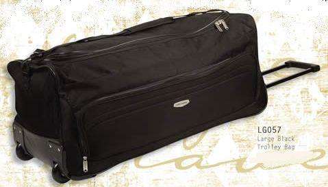 Luggage - Large black Ultralite duffle trolley bag
