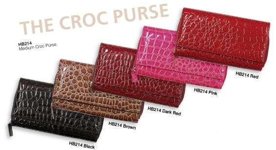 Handbag / Clutchbag - Medium croc purse, various colours