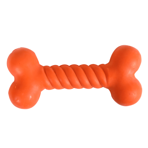 ORANGE BONE DOG CHEW TOY (14cm)
