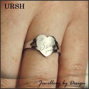 NEW! WOMEN'S HEART RING + FREE ENGRAVING (URSH)