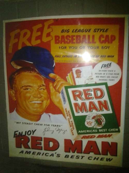 red man tobacco advertising sign